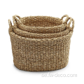 Square Shape Woven Seagrass Basket for Storage